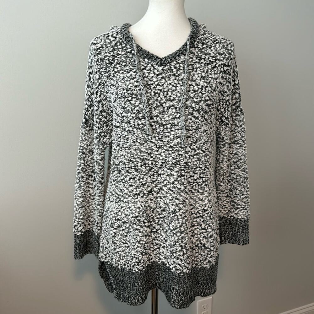 Marley Lilly Tunic Popcorn Knit Pullover Hood Sweater Women's S / M